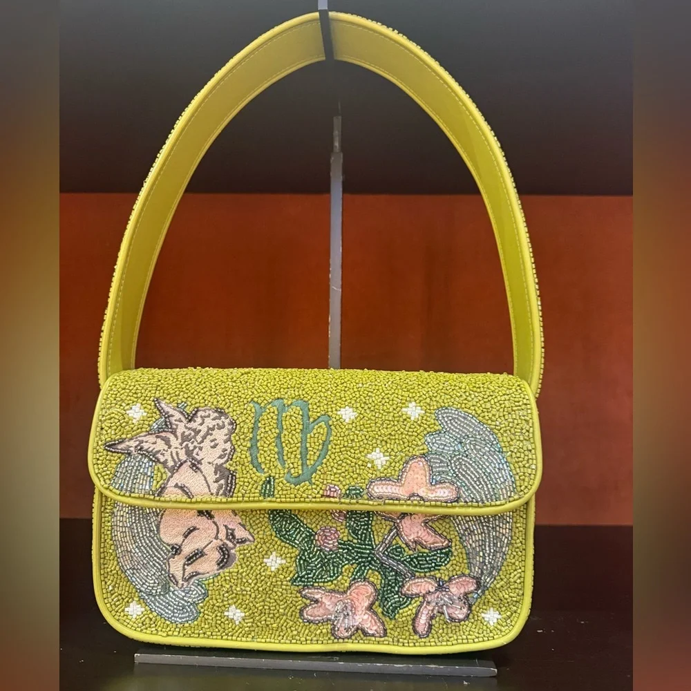 STAUD BEADED ZODIAC TOMMY BAG VIRGO - Picture 7 of 11